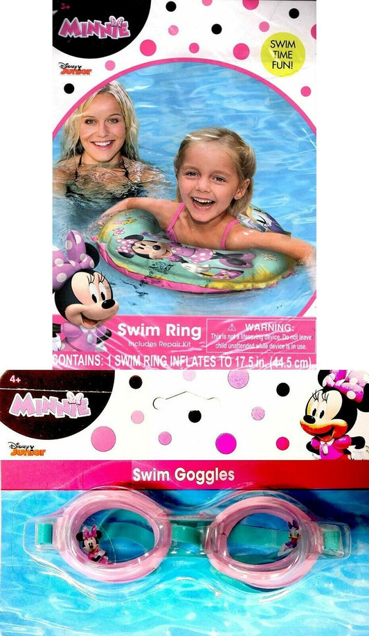 What Kids Want Disney Junior - Minnie Swim Goggles + Swim Ring (Set of 2)