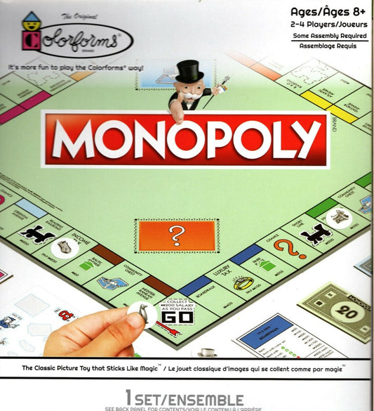 Colorforms Monopoly Game Set -It's More Fun To Play The Colorform Way!