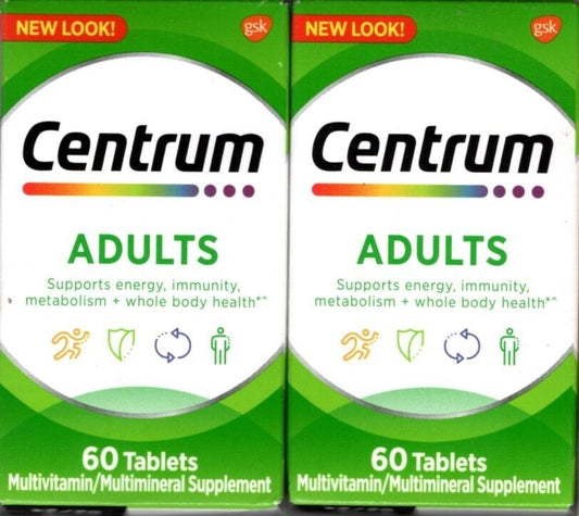 Centrum Adults Multivitamin Multimineral Supplement 60 Tablets Exp 02/24 Set 2