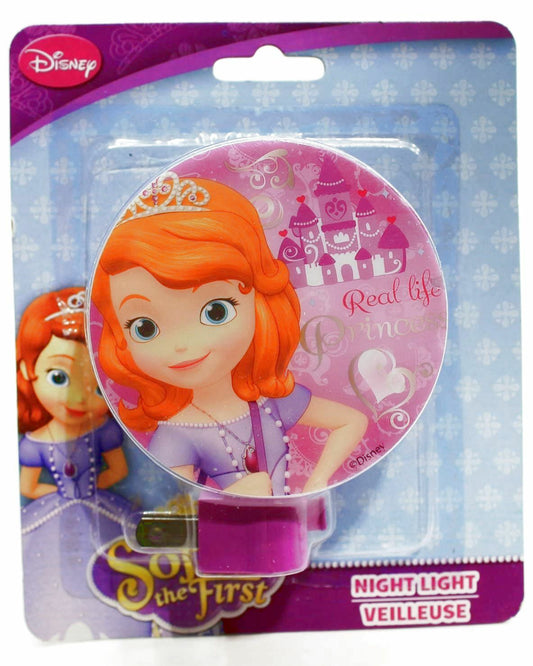 Round Cartoon Character Childrens Night Light Pincess Sofia Mixed