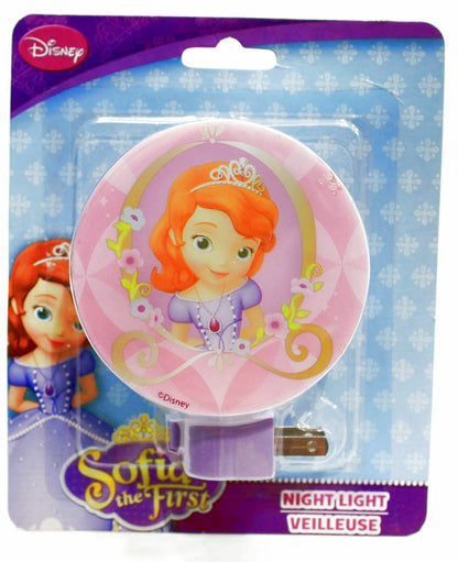 Round Cartoon Character Childrens Night Light Pincess Sofia Mixed