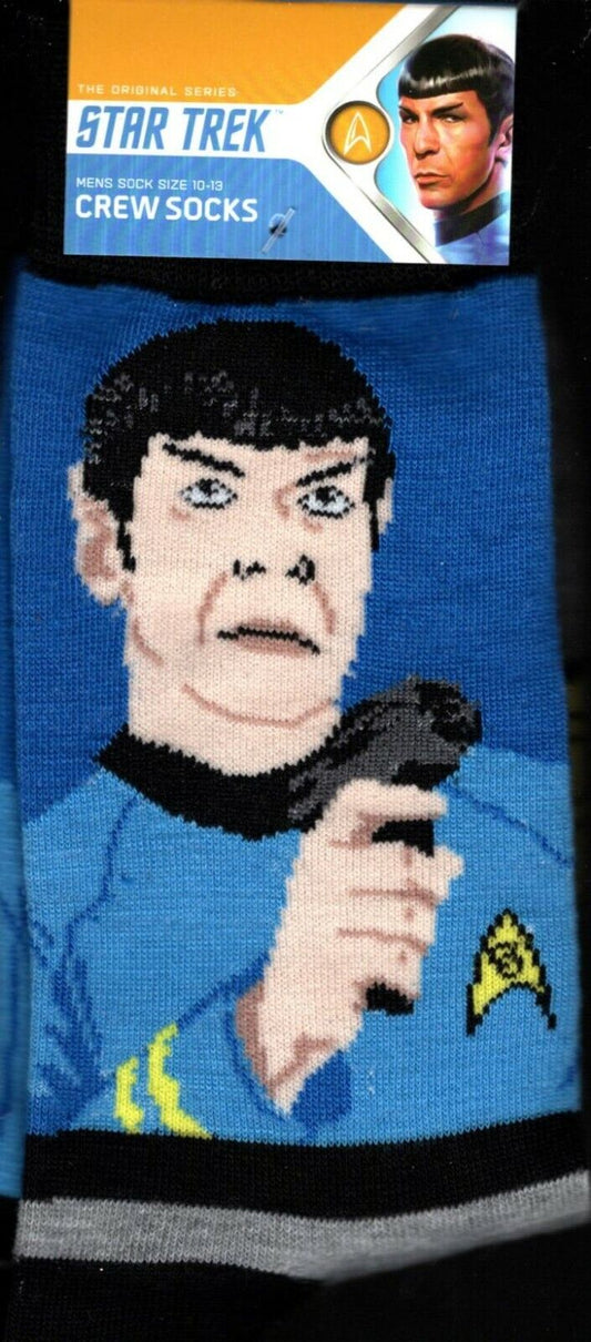 Star Trek Spock Men's Crew Socks Size 10 11 12 13