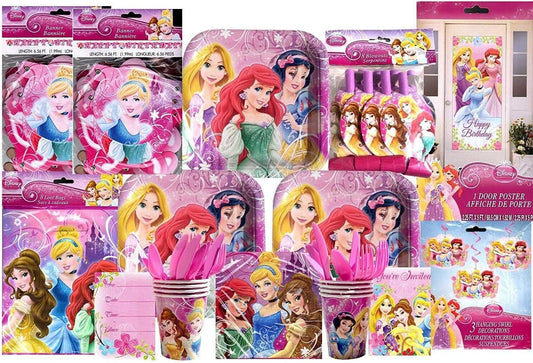 Disney Princess Deluxe Kit (Serves 8) Mega Pack (Total of 77 Pieces)