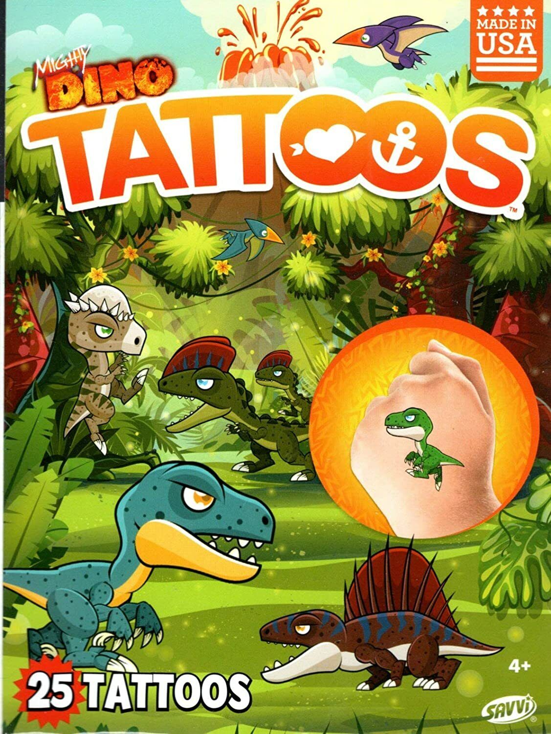 Savvi Dino - Temporary Tattoos - 25 Tattoos