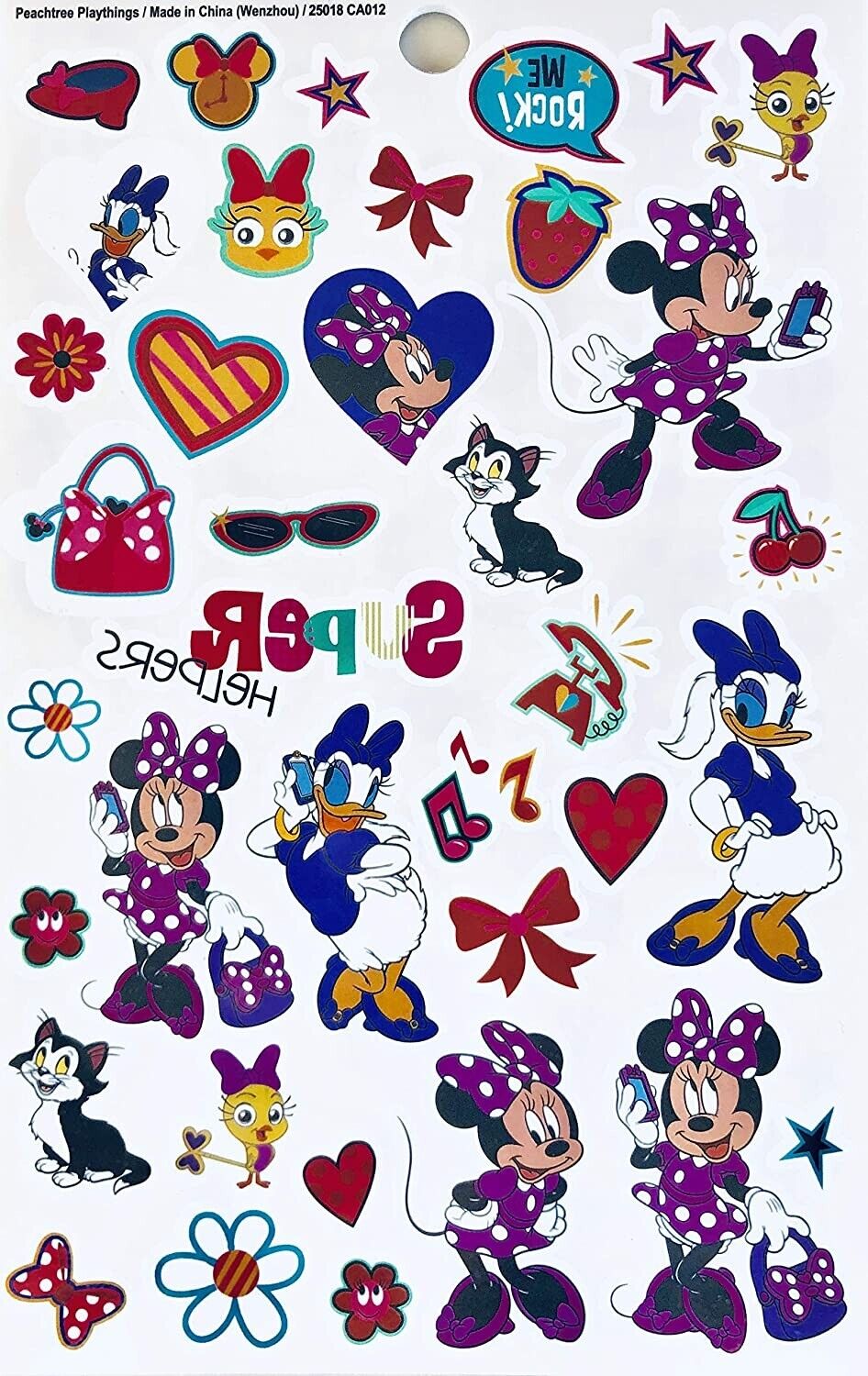 Disney Junior Minnie Mouse Bowtique Over 140 Temporary Tattoos Booklets Set of 2
