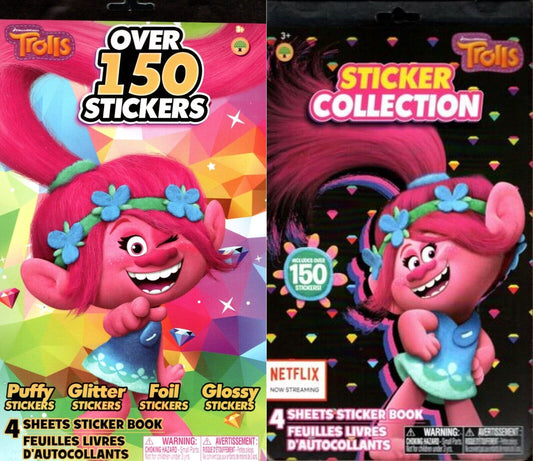 Trolls - Sticker Collection - Over 150 Stickers 4 Sheet Sticker (Set of 2)