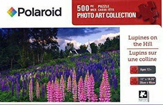 Lupines on the Hill - Polaroid Photo Art Collection - 500 Piece Jigsaw Puzzle