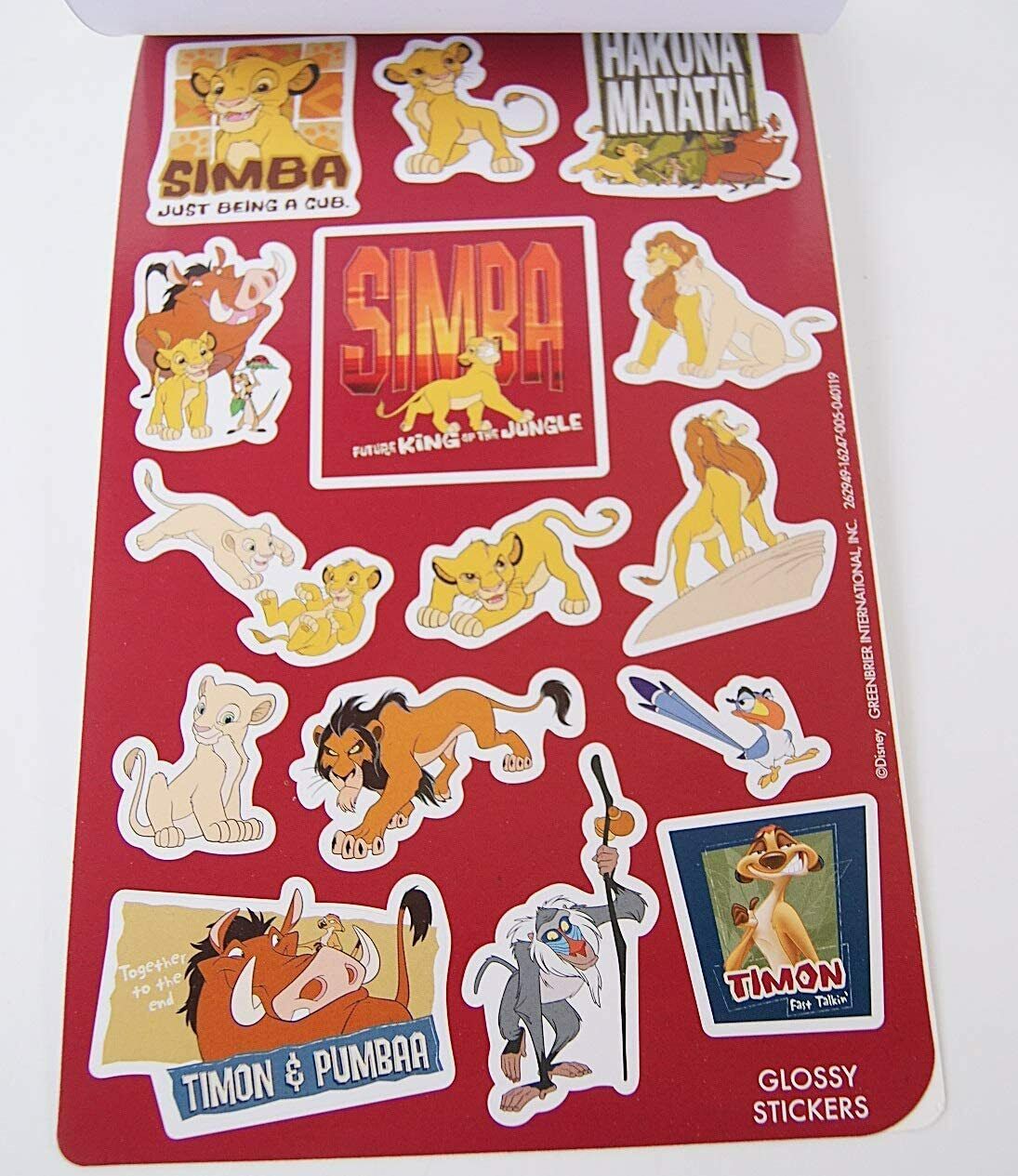 The Lion King Simba Sticker Pad - 6 x 9.5 Inches - Over 150 Stickers