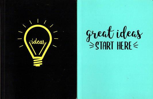 Notebook - Features 120 Blank Pages Inside Journal (Set of 2) v1