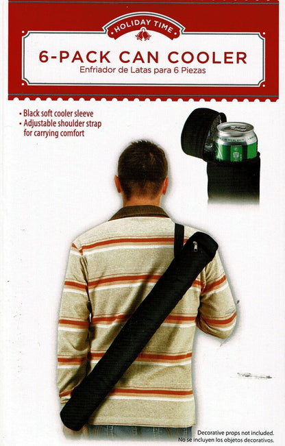 Holiday Time Adjustable Shoulder Strap Hunting Camping 6 Pack Can Sleeve Cooler