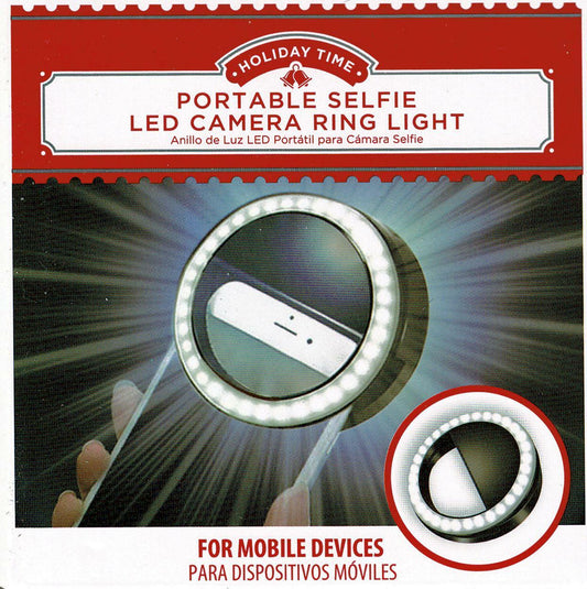 Holiday Time Portable Selfie LED Camera Ring Light