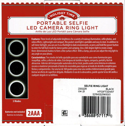 Holiday Time Portable Selfie LED Camera Ring Light