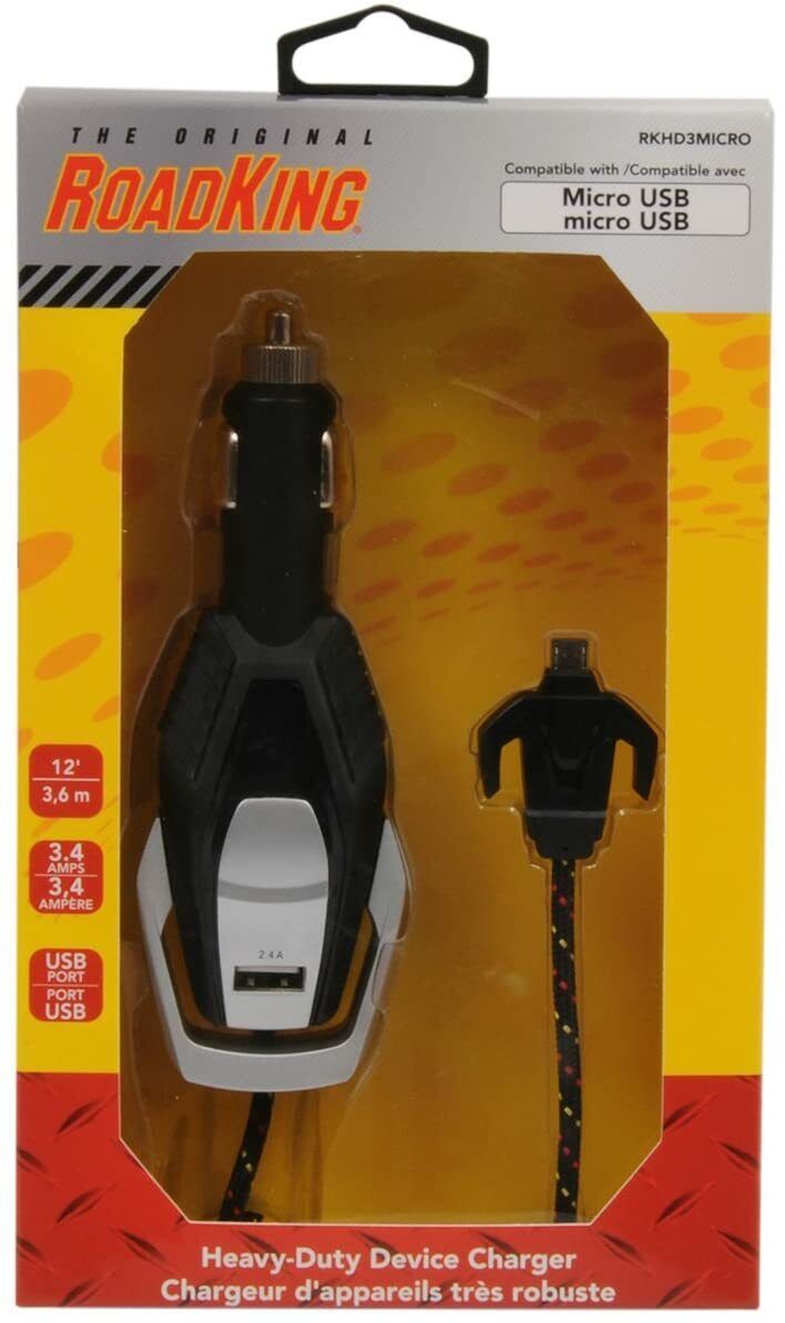 RoadKing RKHD3MICRO Cable & Micro USB Connector, Black