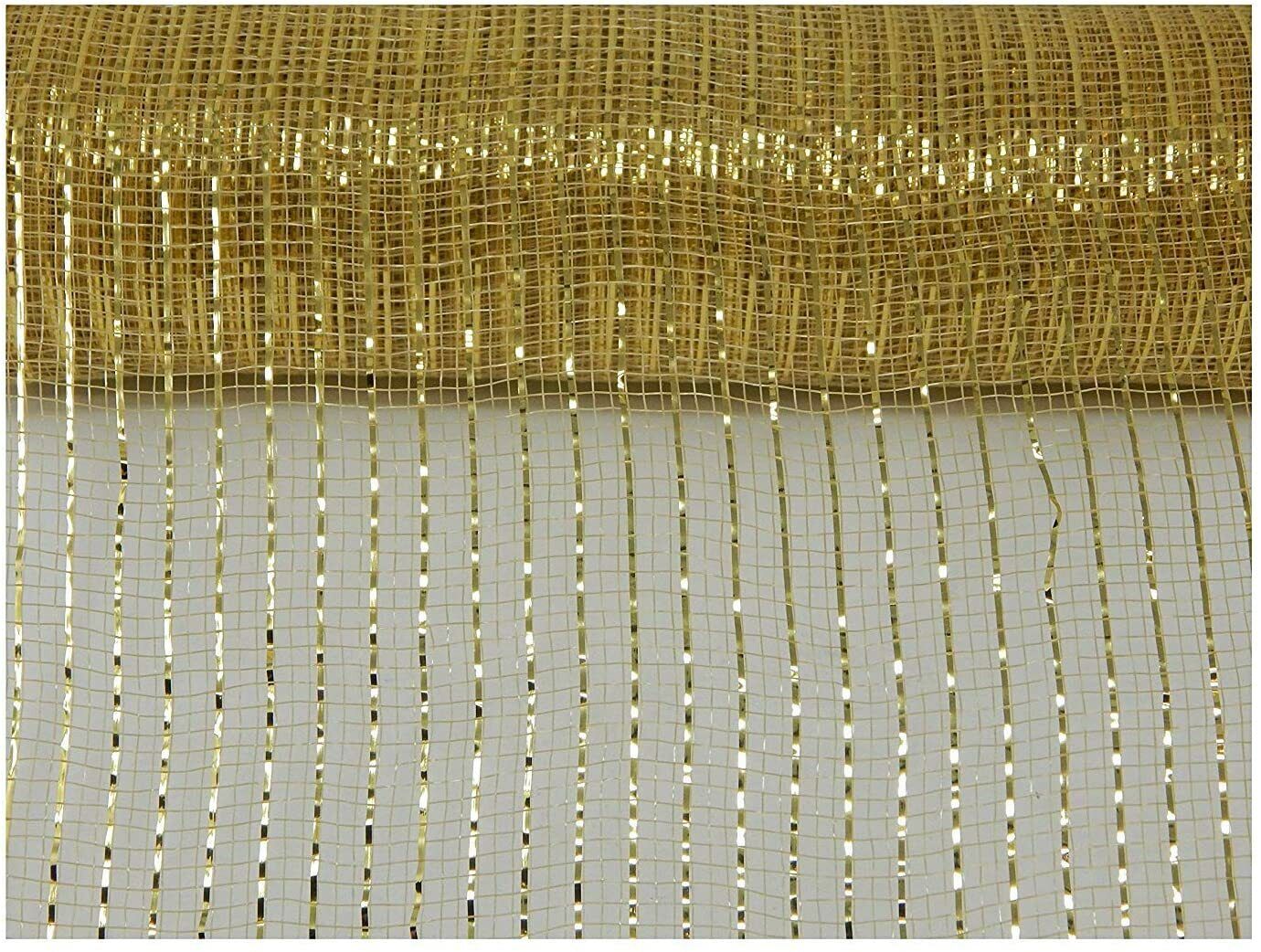 Floracraft Metallic Mesh 10" X10yds-Gold, Gold