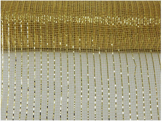 Floracraft Metallic Mesh 10" X10yds-Gold, Gold