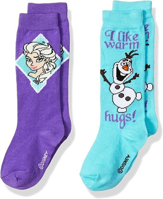 Disney Girls' Frozen 2 Pack Knee Socks