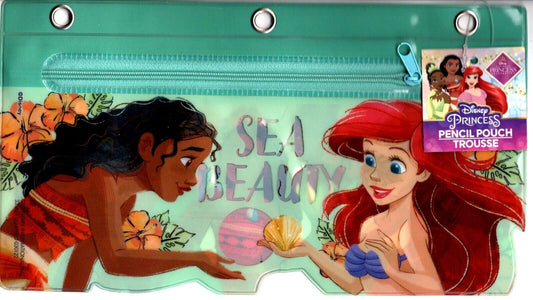 Peachtree Playthings Notebook Pencil Pouch - Princesses Moana & Ariel