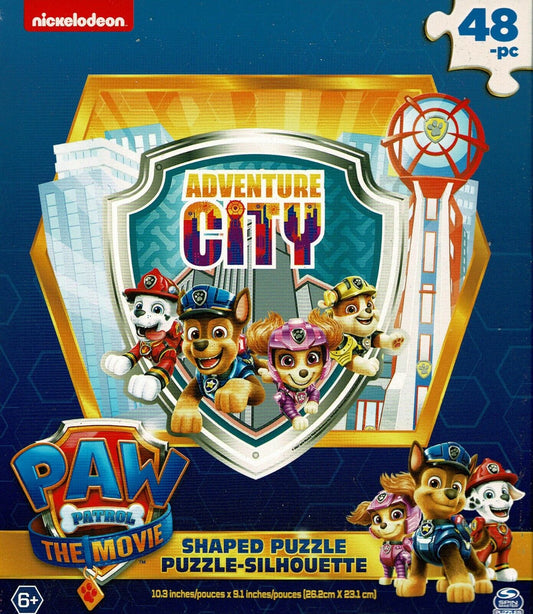 Nickelodeon Paw Patrol Adventure City - 48 Shaped Puzzle