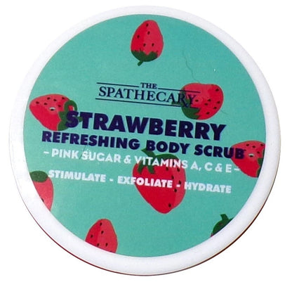 The Spathecary Strawberry Refreshing Body Scrub Pink Sugar & Vitamins (Set of 3)