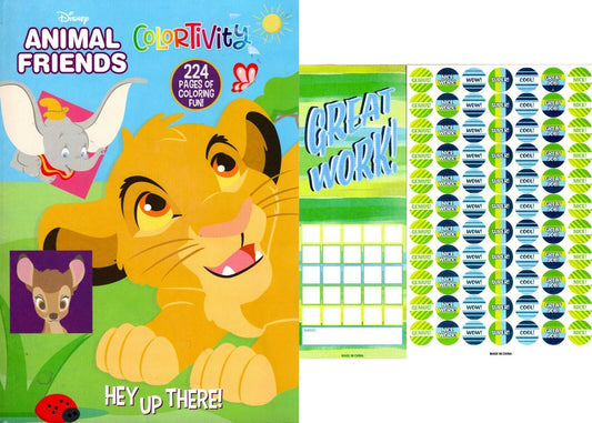 Disney Animal Friends - Hey Up There - Coloring & Activity Book + Stickers