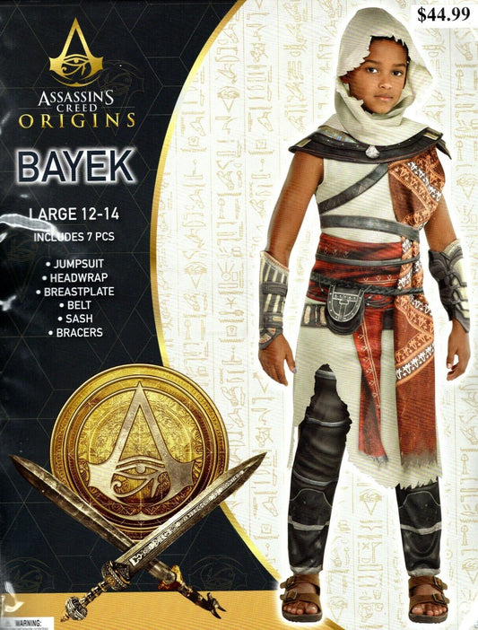 Bayek Halloween Costume for Boys, Assassin's Creed Includes Accessories L 12 -14