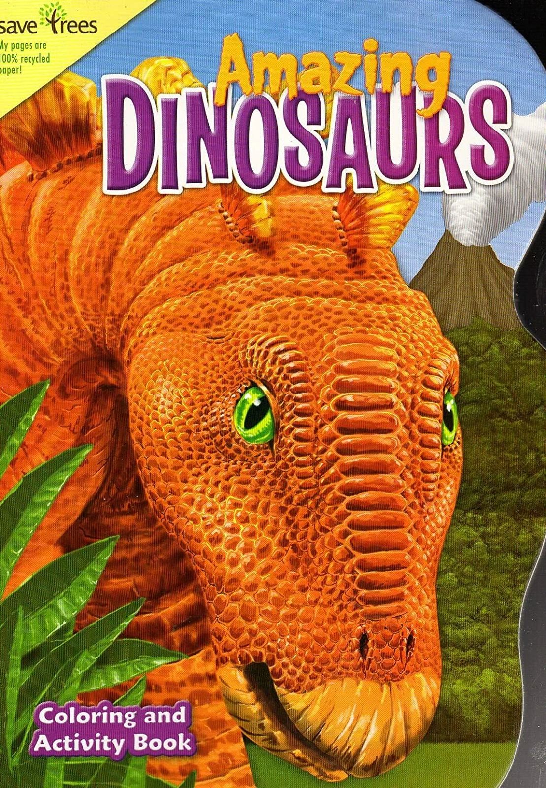 Dinosaurs Shaped Coloring & Activity Book (Set of 2)