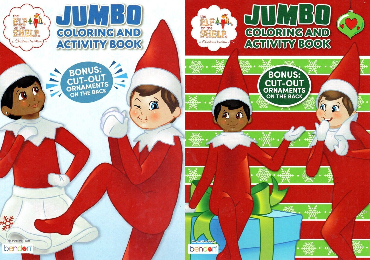 The Elf on The Shelf - Holiday and Christmas - Christmas Jumbo Coloring & Activity Book (Set of 2 Books) v2