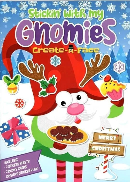 Christmas sticker activities - Cuties & Gnomes - Activity Stickers Books Set