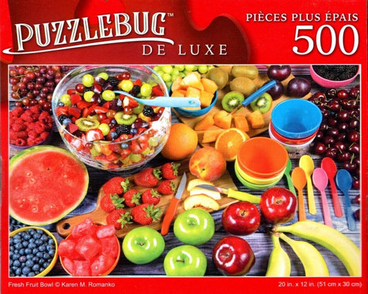 Fresh Fruit Bowl - 500 Pieces Deluxe Jigsaw Puzzle