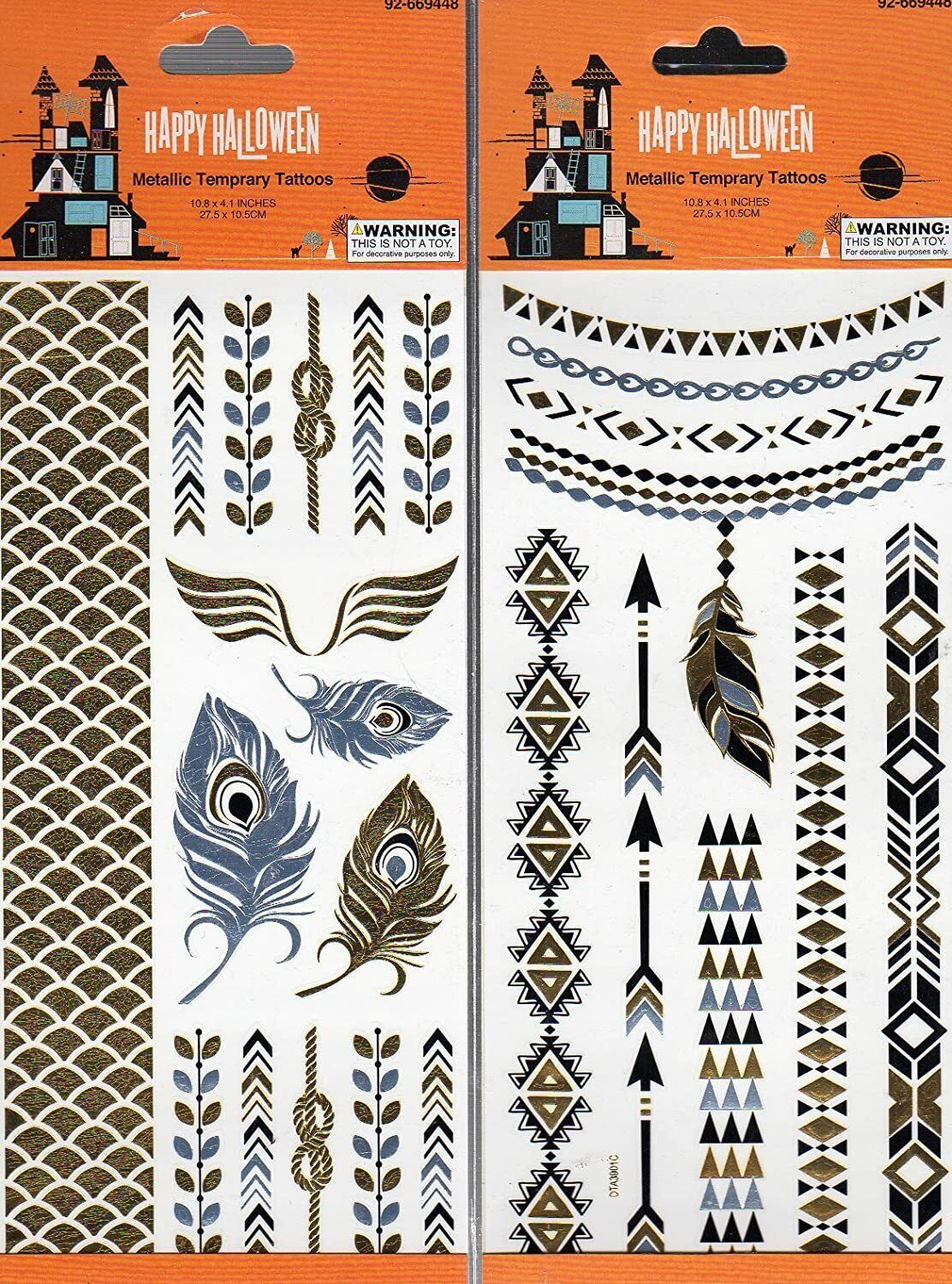 Happy Halloween Temporary Temporary Tattoos - (Bundle 2 Items)