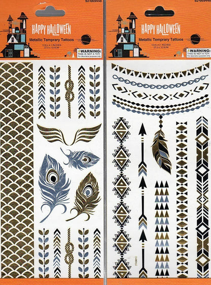 Happy Halloween Temporary Temporary Tattoos - (Bundle 2 Items)