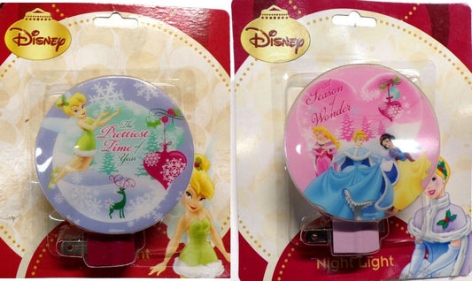 Disney Fairies & Princess - Christmas Holiday Night Light (Set of 2)