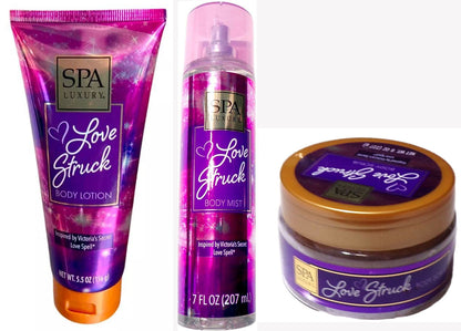 Love Struck Body Scrub, Mist, Lotion; Inspired by Victoria’s Secret Love Spell