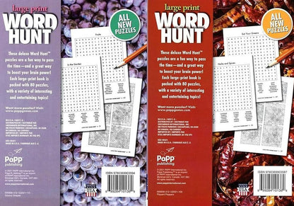 Large Print Word Hunt - All New Puzzles - Vol.109,110