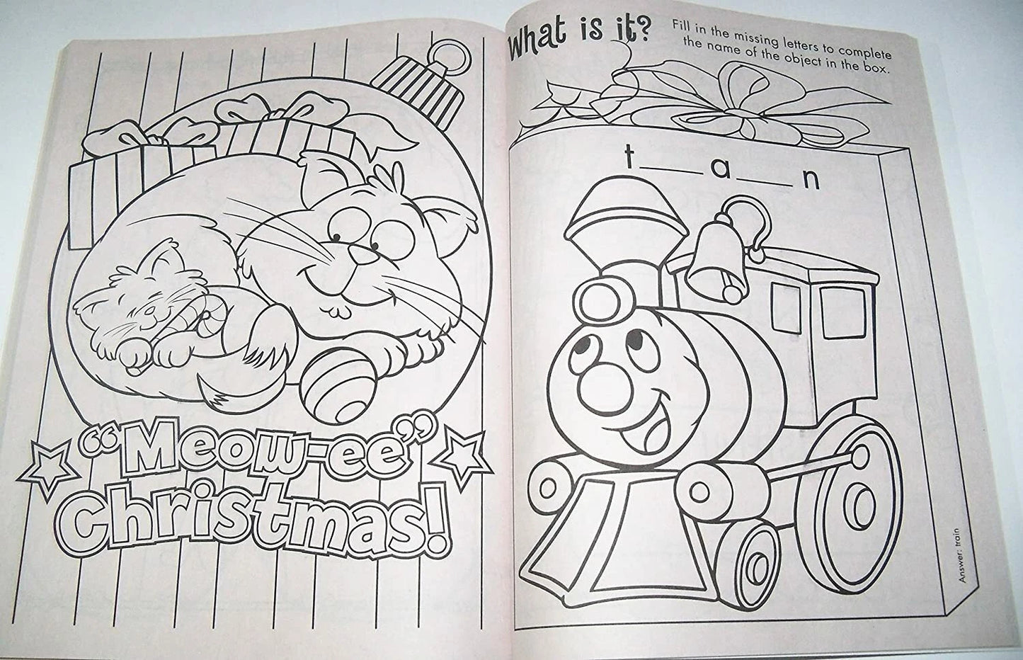 Christmas Activity Book - Happy Holidays & Giant Coloring 160 pages (Set of 2)
