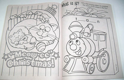 Christmas Activity Book - Happy Holidays & Giant Coloring 160 pages (Set of 2)