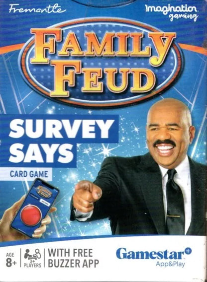 Family Feud Survey Says Card Game Travel Deck