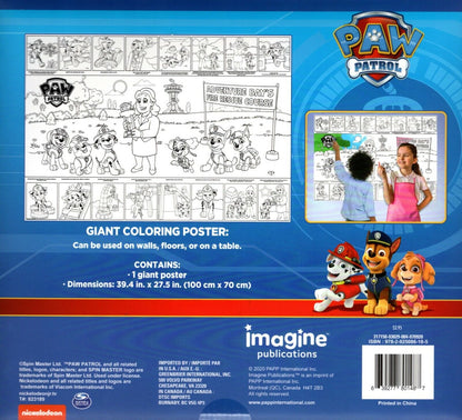 Nickelodeon Paw Patrol - Giant Coloring Poster - Marshall's Challenge!