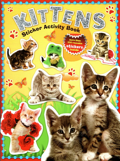Horses & Ponies, Kittens - Sticker Activity Book - More Than 100 Reusable Set