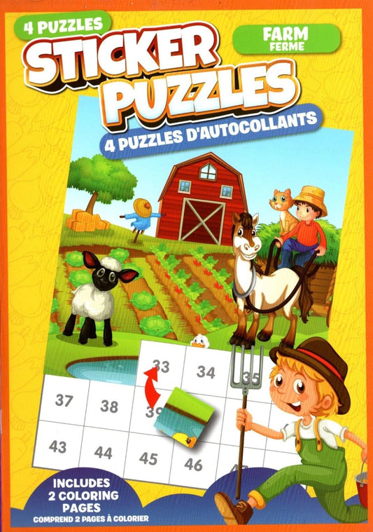Activity Books for Kids: Sticker Puzzles 2025 -Farm