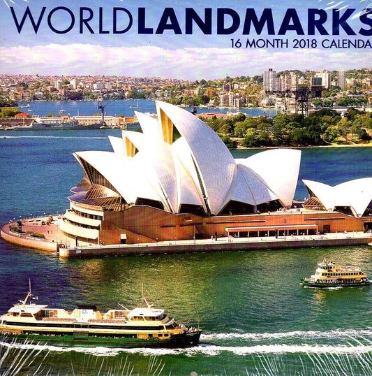 World Landmarks - 16 Month 2018 Wall Calendar Scheduler Organize