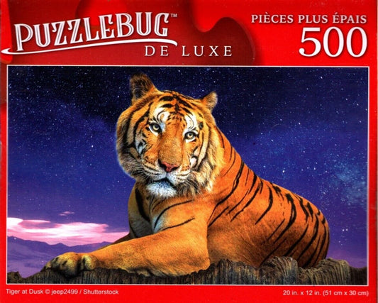 Tiger at Dusk - 500 Pieces Deluxe Jigsaw Puzzle
