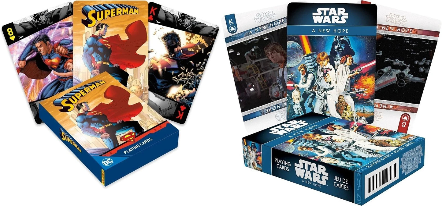AQUARIUS Playing Cards - Star Wars. DC Comics Superman (Set of 2)