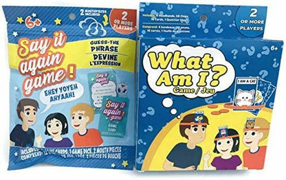 SAY IT Again (Guess -The Phrase) & What AM I Card Games (2 Games) 2 OR More Play
