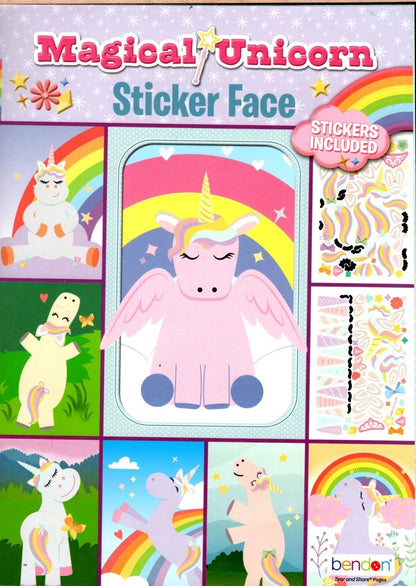 Silly Sweeties & Magical Unicorn Sticker Face - Sticker Activity Book (Set of 2)