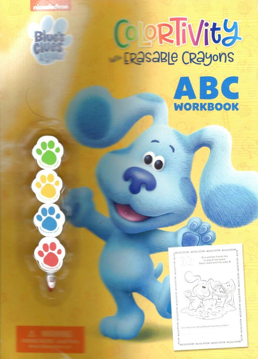 Colortivity Nickelodeon Blue`s Clue`s - ABC Workbook with Erasable Crayons