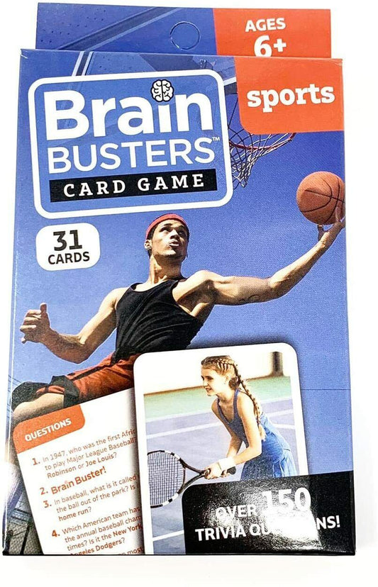 Brain Busters Card Game - Sports - with Over 150 Trivia Questions