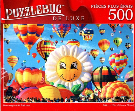 Blooming Hot Air Balloons - 500 Pieces Deluxe Jigsaw Puzzle