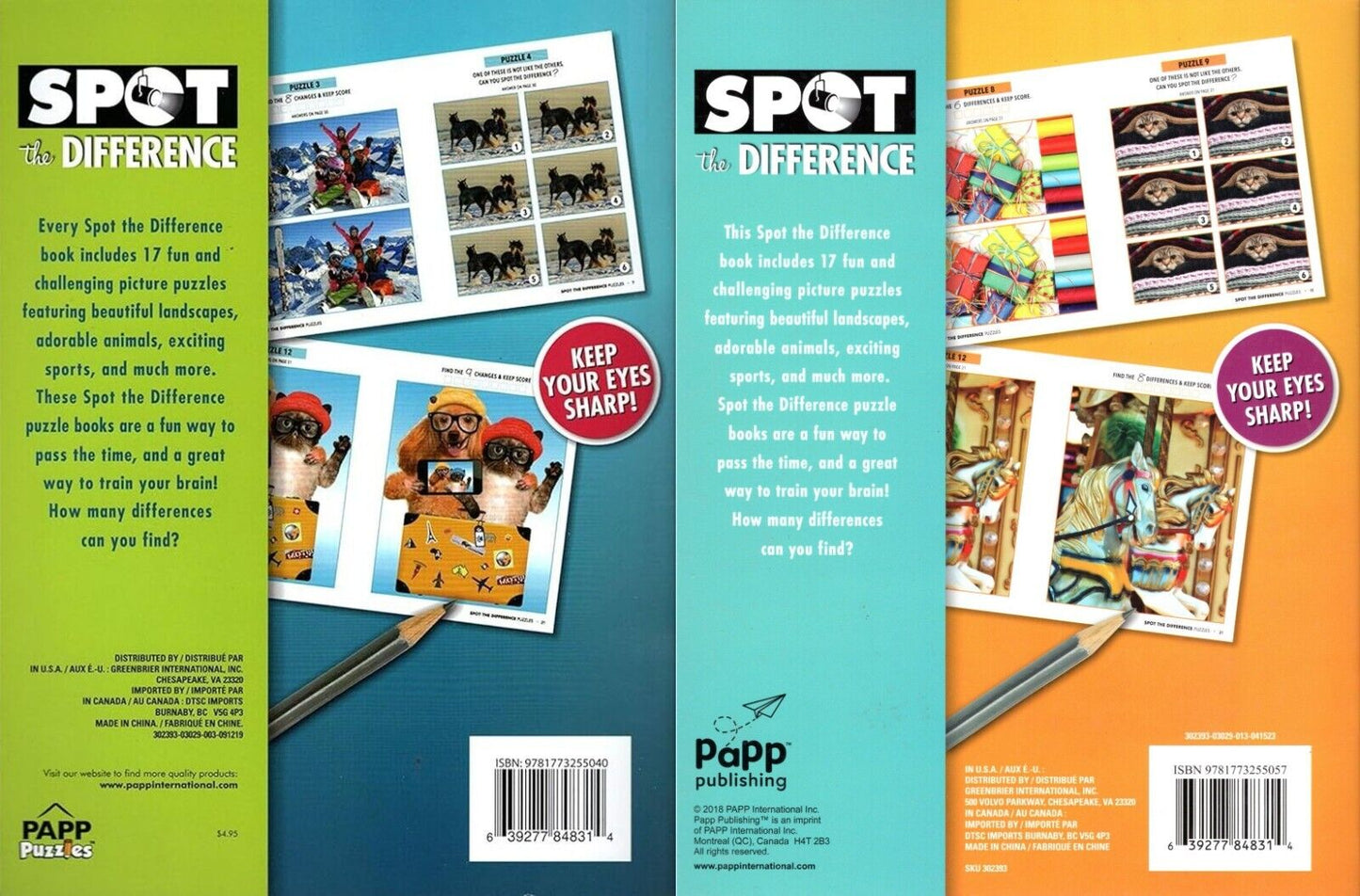 Spot the Difference - Picture Puzzles Book (Set of 2 Book) - v6