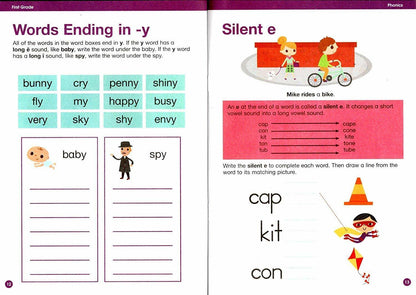 First Grade Educational Workbooks - Set of 4 Books - v2